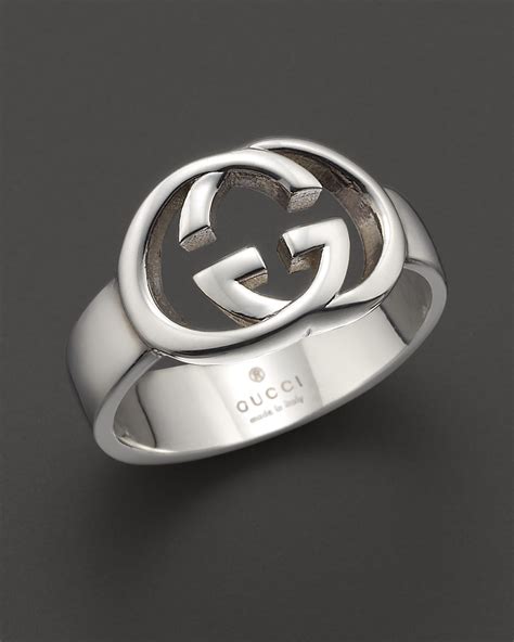 gucci womens ring silver|Gucci sterling ring.